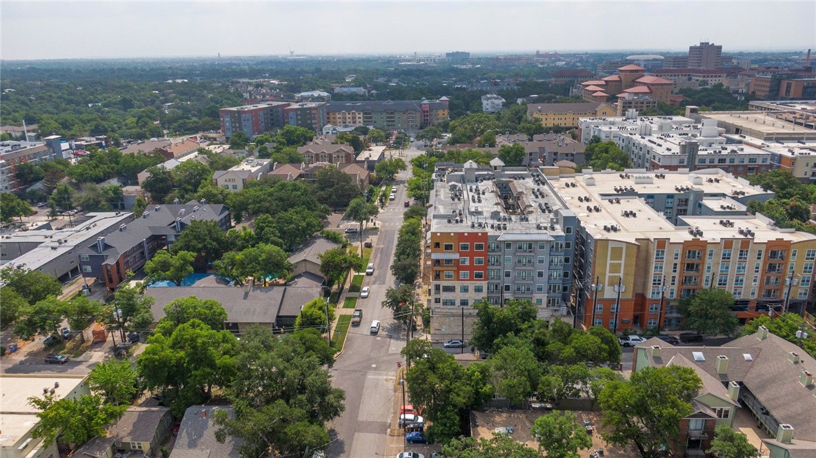 an aerial view of multiple house