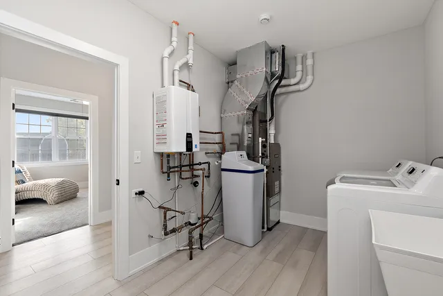 a view of a lake with a big yard