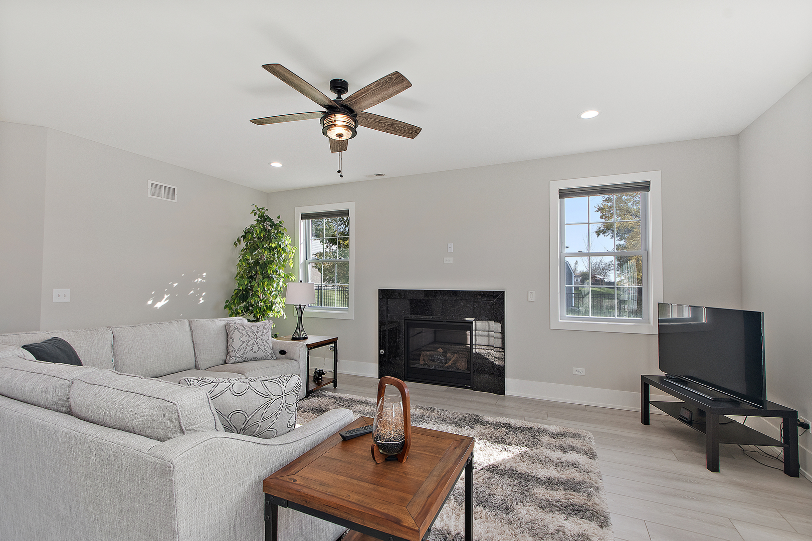 23960 Ann Court Manhattan, IL 60442 - Photo 4 of 31 a living room with furniture a window and a fireplace