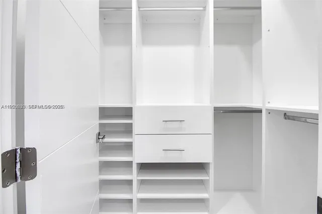 a close view of closet