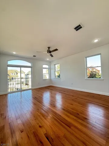 a bathroom with a bathtub and shower