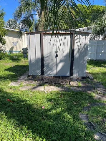 a view of a backyard with a garden