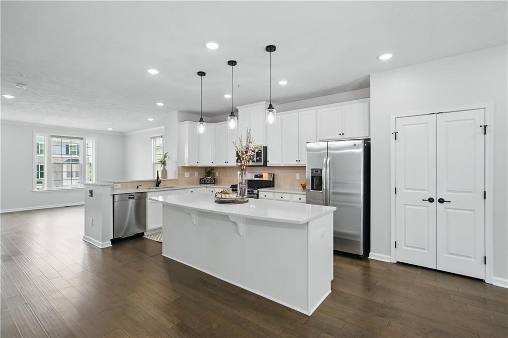 150 Cole Drive McKees Rocks, PA 15136 - Photo 7 of 49 Kitchen features, modern cabinetry, and canned lighting accents.