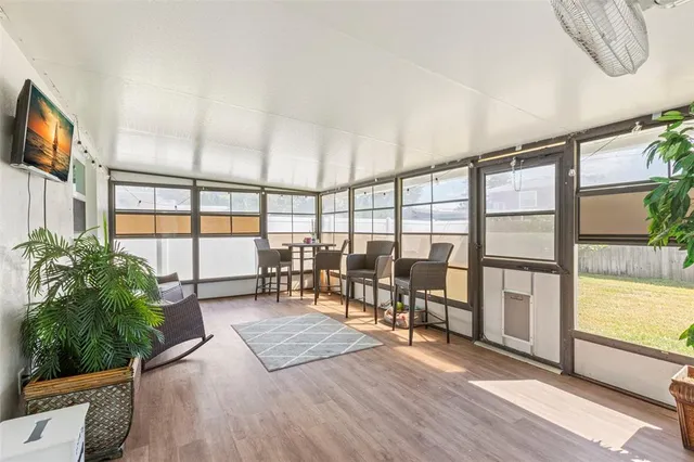 a living room filled with furniture
