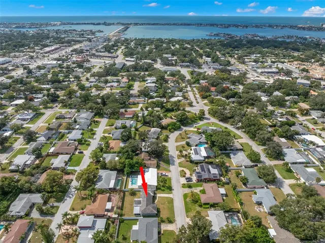 an aerial view of multiple house
