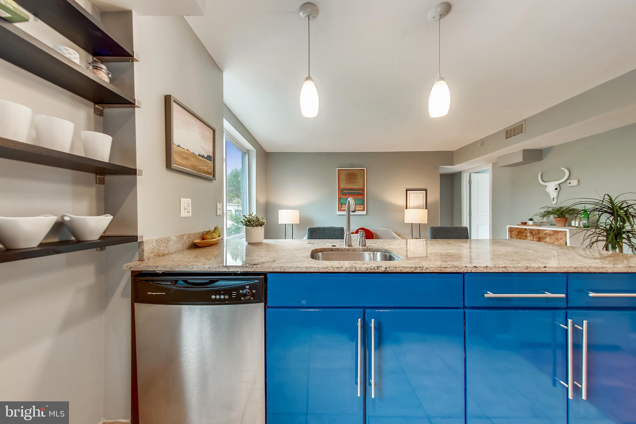 420 16th Street Southeast, Unit 306 Washington, DC 20003 - Photo 14 of 32 a kitchen with granite countertop a sink and cabinets
