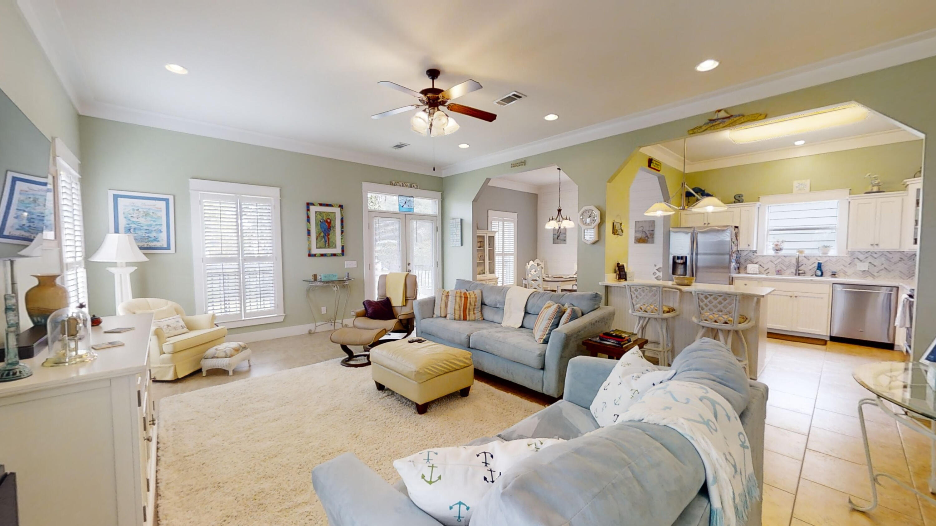 192 Birch Street Santa Rosa Beach, FL 32459 - Photo 15 of 51 a living room with furniture and a large window