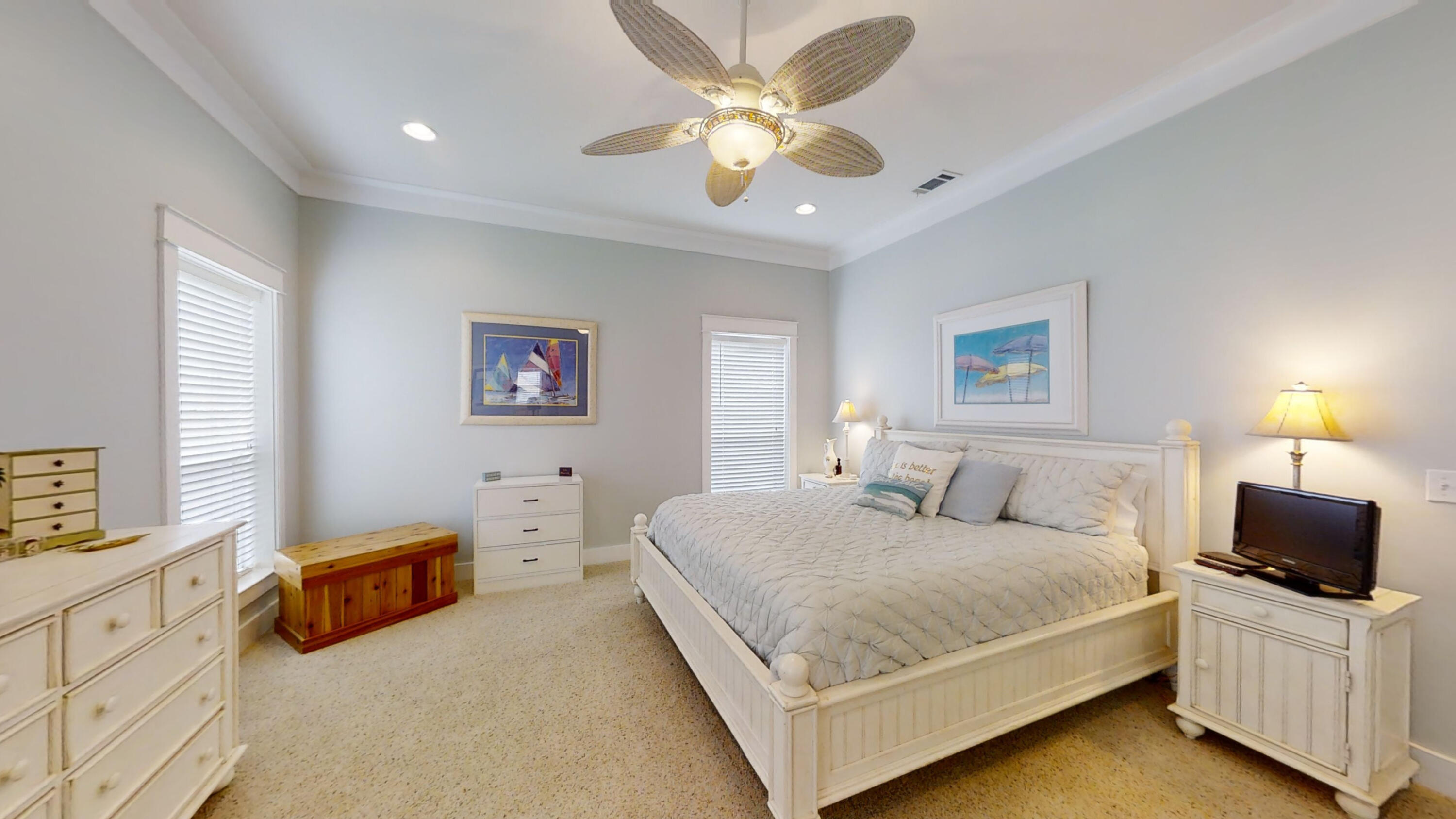 192 Birch Street Santa Rosa Beach, FL 32459 - Photo 35 of 51 a bedroom with a bed and a couch