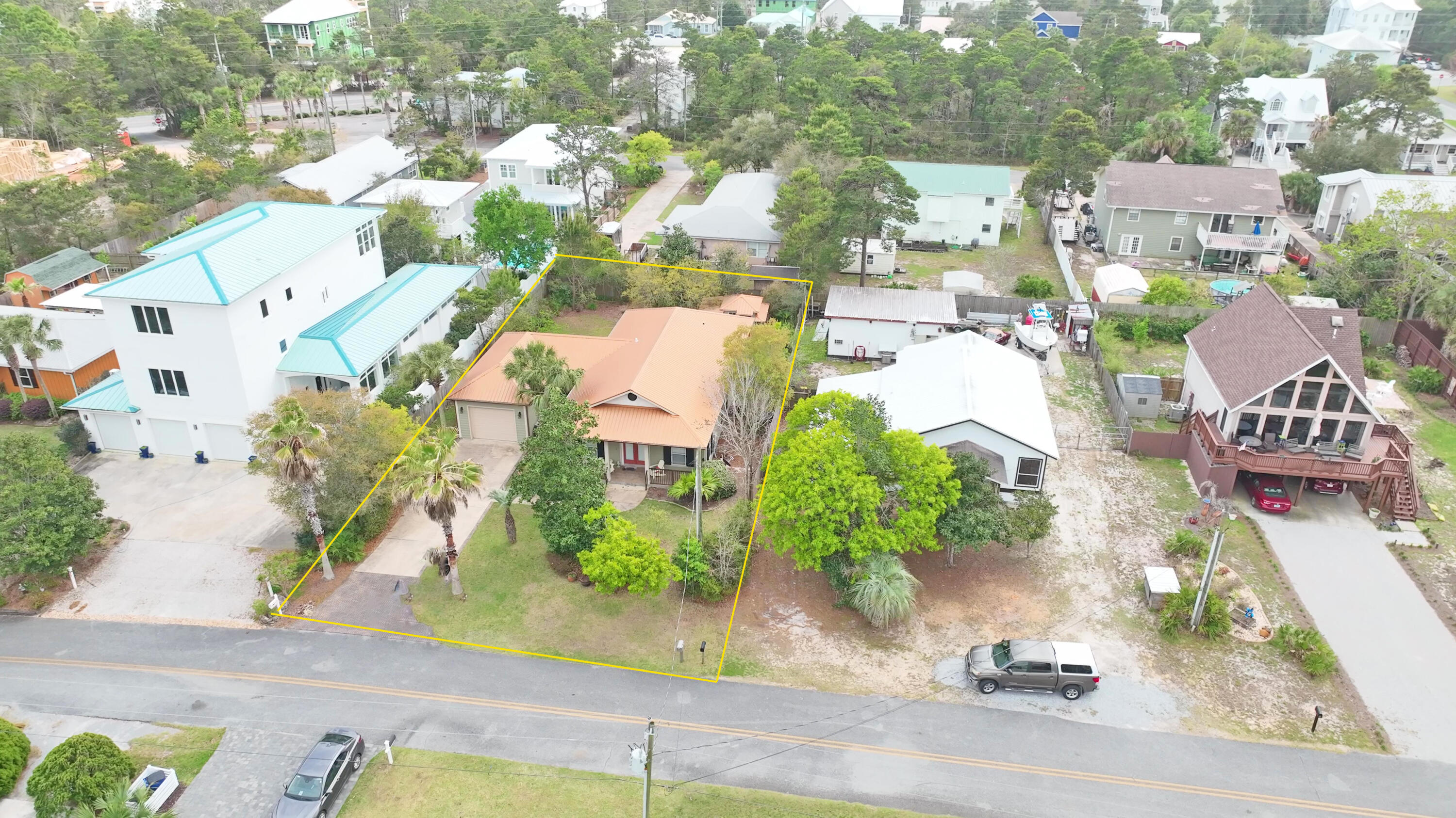 192 Birch Street Santa Rosa Beach, FL 32459 - Photo 9 of 51 an aerial view of residential houses with outdoor space
