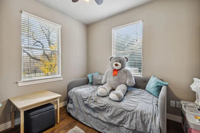 a view of a building with a yard