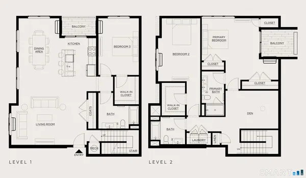 a view of a dining room with furniture and window