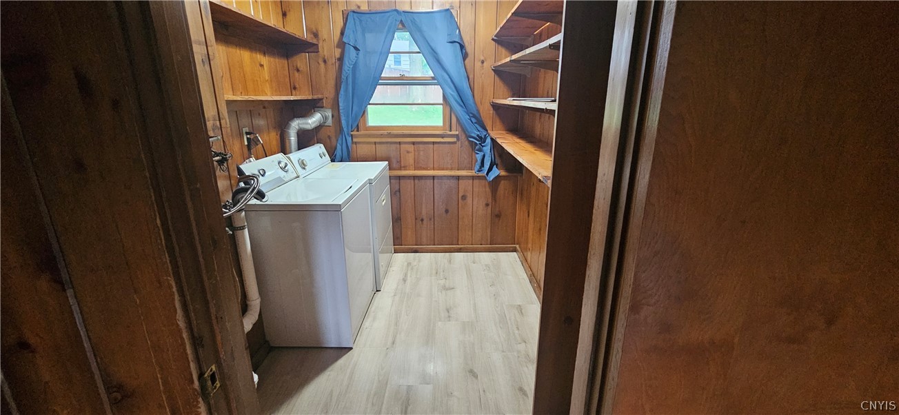 166 Terrace Way Camillus, NY 13031 - Photo 43 of 49 1st Floor Laundry Room with brand new flooring and ceiling