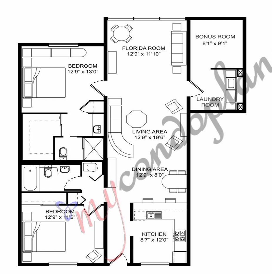 6049 Balboa Circle, Unit 301 Boca Raton, FL 33433 - Photo 29 of 29 Floor Plan 6476470- 2