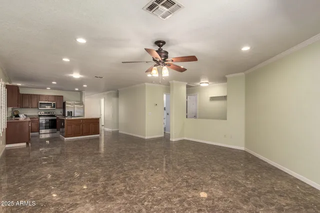 a kitchen with a sink counter top space and appliances