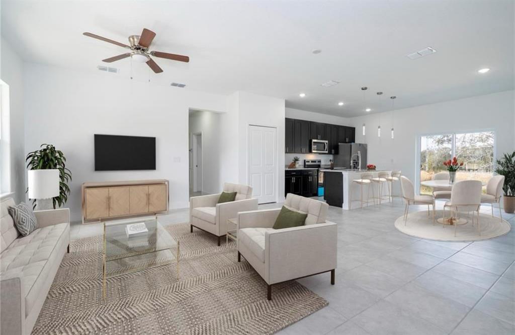 9809 North Swanee Terrace Citrus Springs, FL 34433 - Photo 3 of 46 a living room with furniture and a flat screen tv