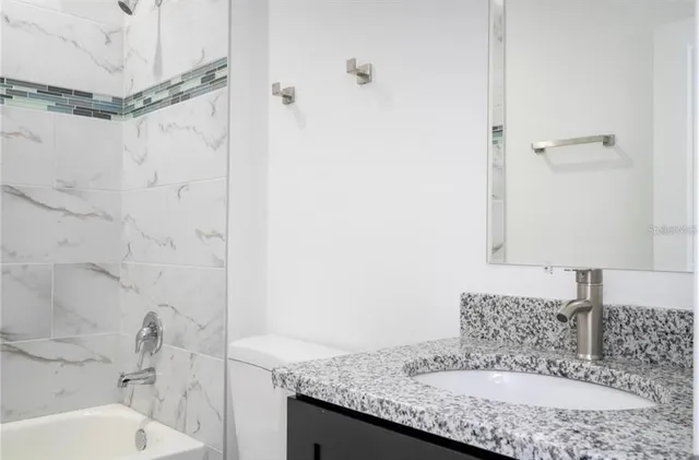 a bathroom with a toilet and a bathtub