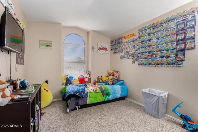a room with toys and flat screen tv