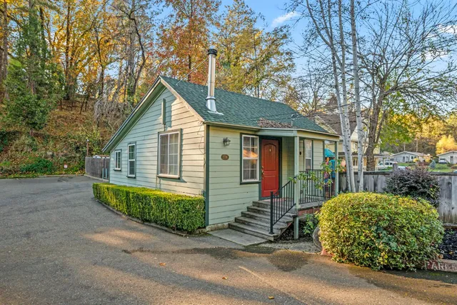 a backyard of a house
