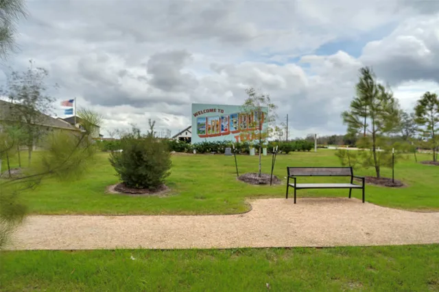 a view of park with bench