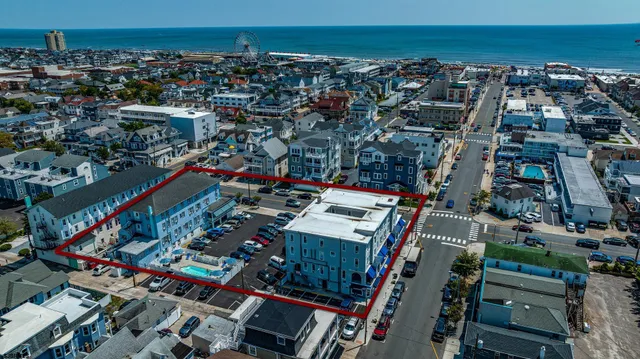 an aerial view of a city
