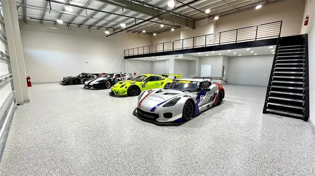 a car parked in parking room