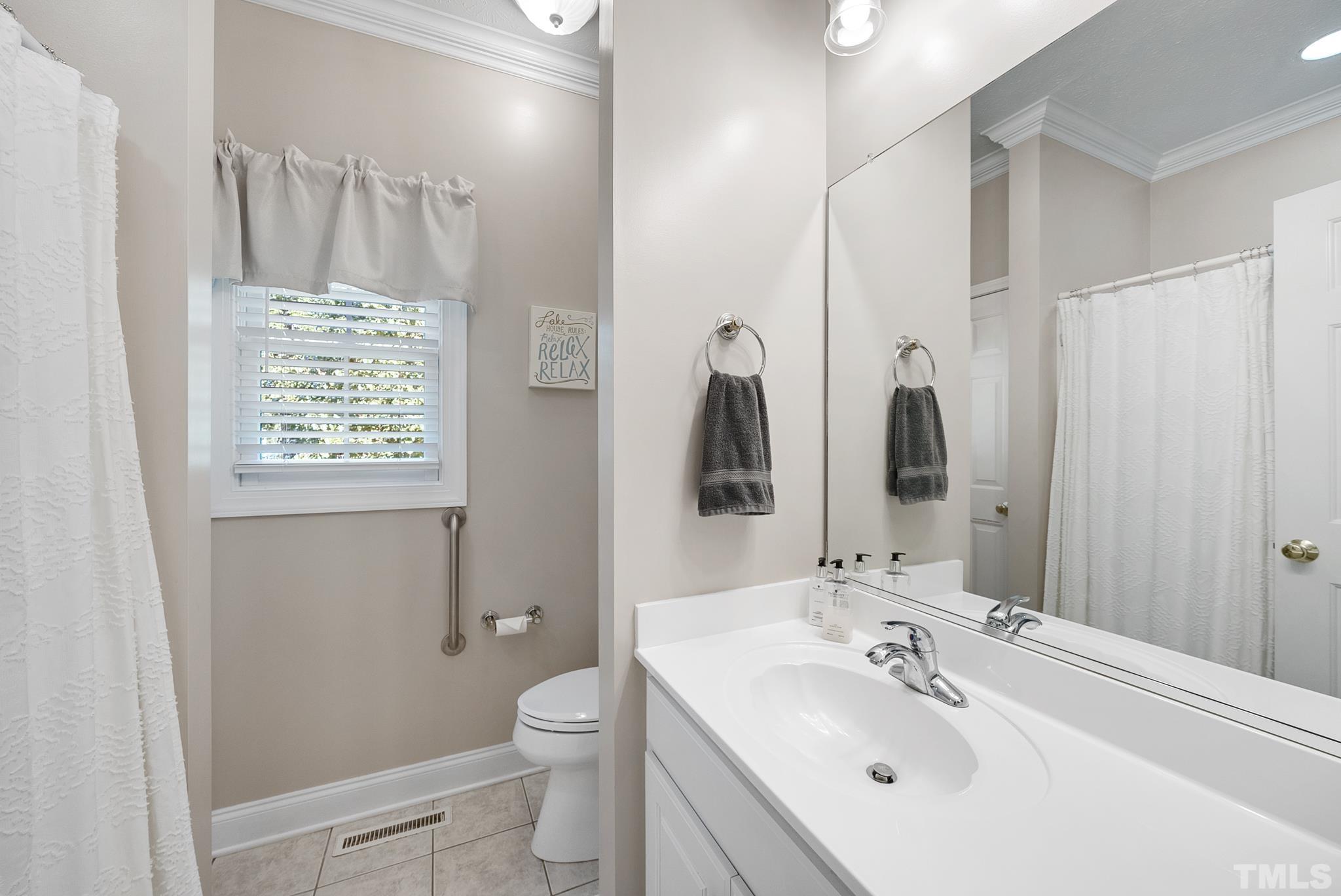 339 Velvet Road Semora, NC 27343 - Photo 31 of 68 a bathroom with a sink a toilet and a large mirror