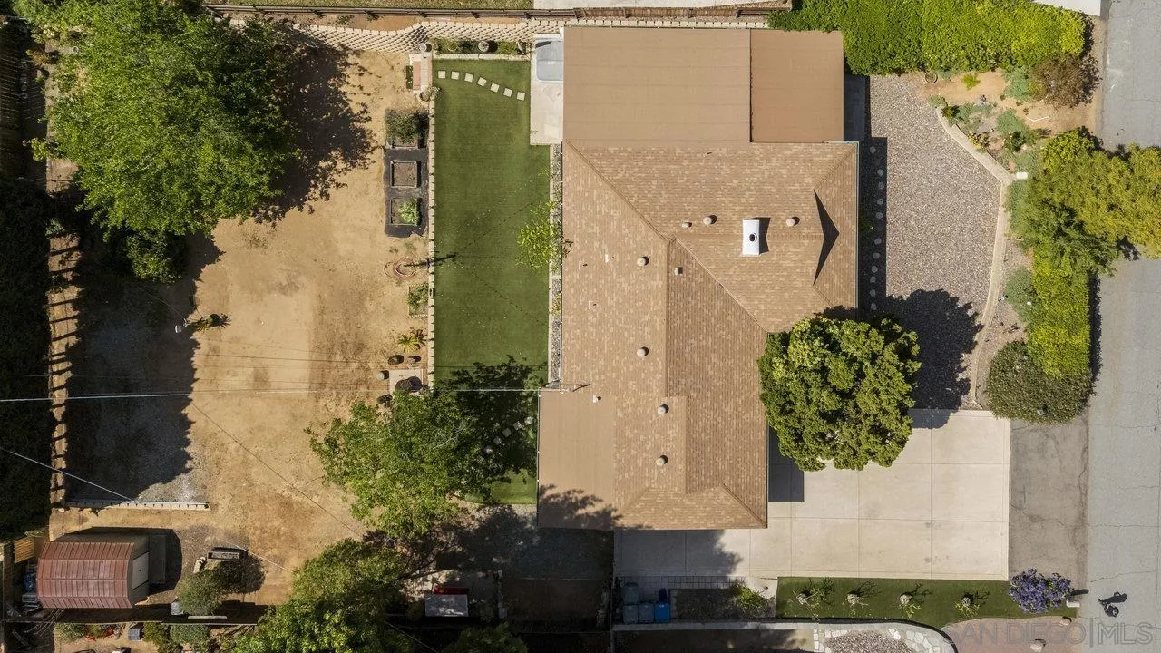 1822 Wight Way El Cajon, CA 92021 - Photo 40 of 45 an aerial view of a house with a garden