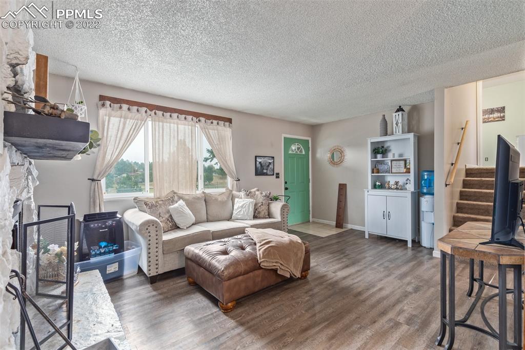 732 South Chestnut Street Elizabeth, CO 80107 - Photo 12 of 26 a living room with furniture and a flat screen tv