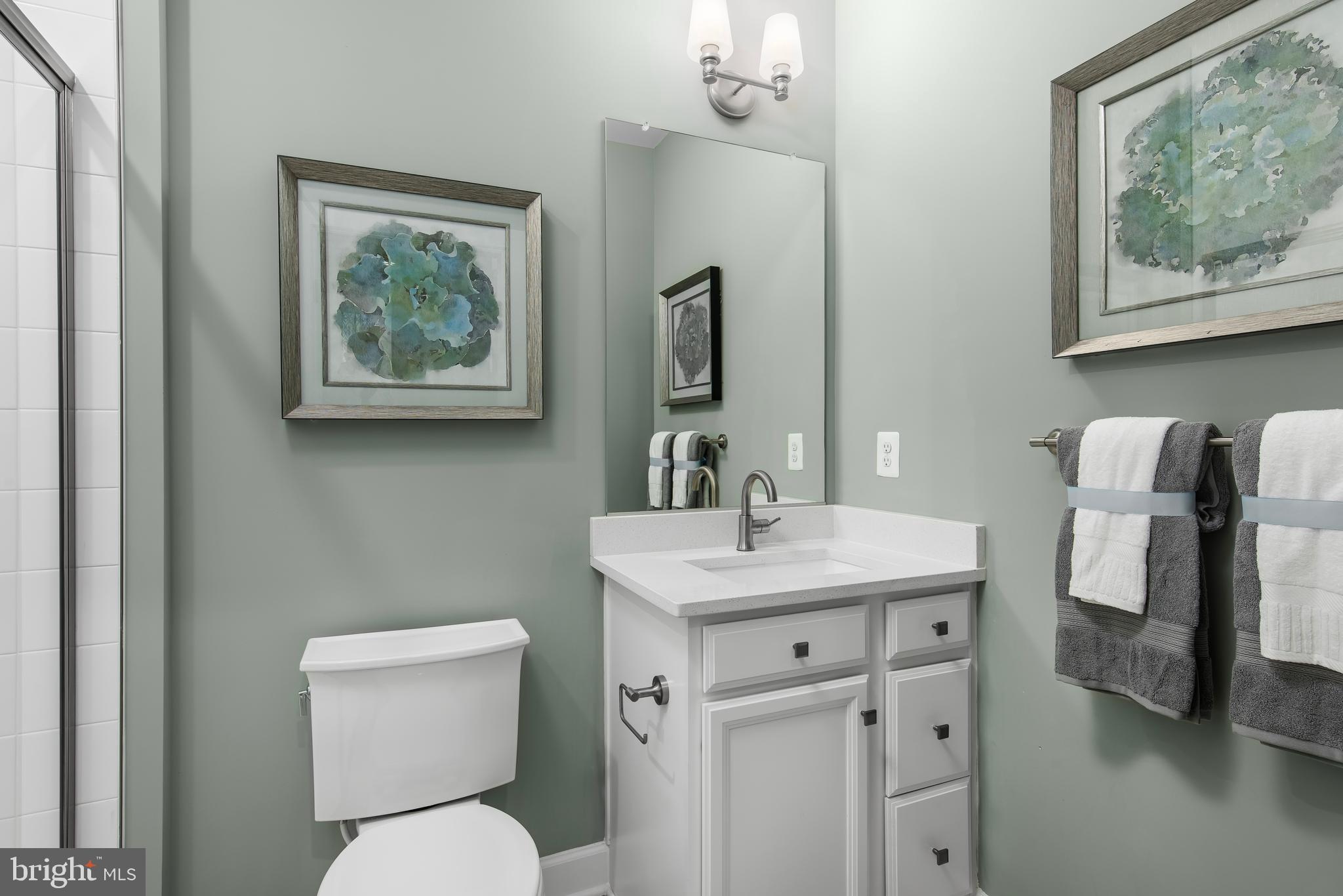 1 Mayapple Lane Frederick, MD 21702 - Photo 12 of 18 a bathroom with a toilet a sink and mirror