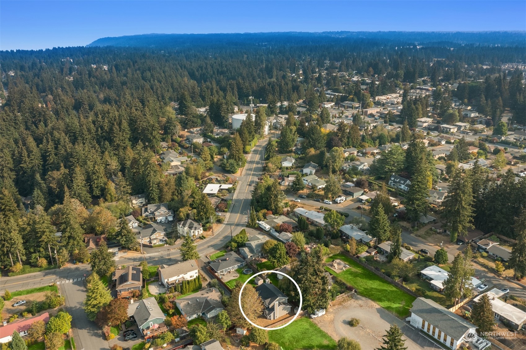 8722 Bowdoin Way Edmonds, WA 98026 - Photo 33 of 40 a view of a city with lush green forest