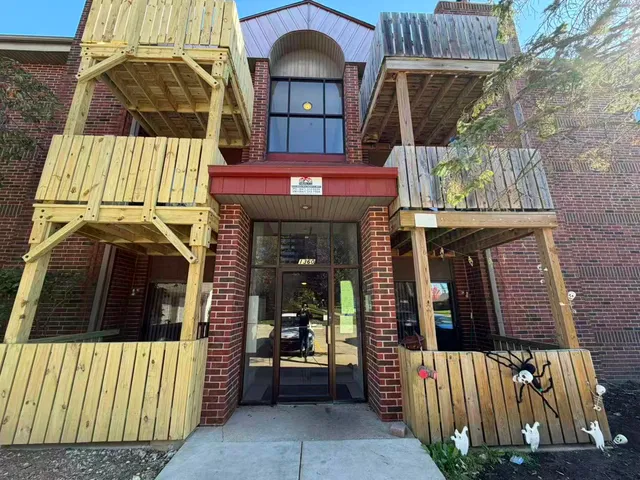 a view of outdoor space and barbecue grill