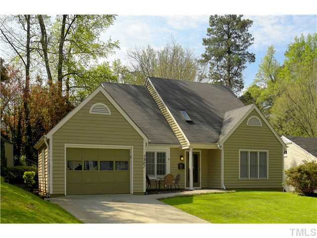 Home is located on a beautiful street within walking distance of parks, the Raleigh Rose Garden, NC State, Meredith College & Olds Elementary Exterior Front
