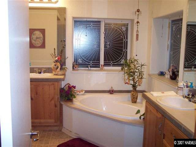 6805 Winnemucca Ranch Road Reno, NV 89510 - Photo 6 of 9 a bathroom with a sink and a mirror
