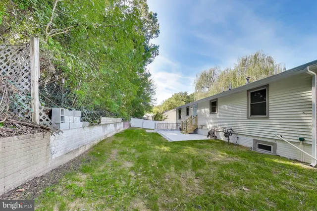 a house view with a backyard space