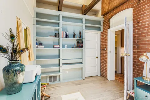 a bathroom with a sink and mirror