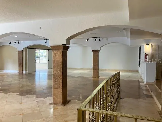 a view of a hallway with entryway