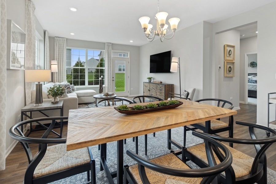 25612 West Springview Drive Plainfield, IL 60586 - Photo 5 of 23 a view of a dining room with furniture window and outside view
