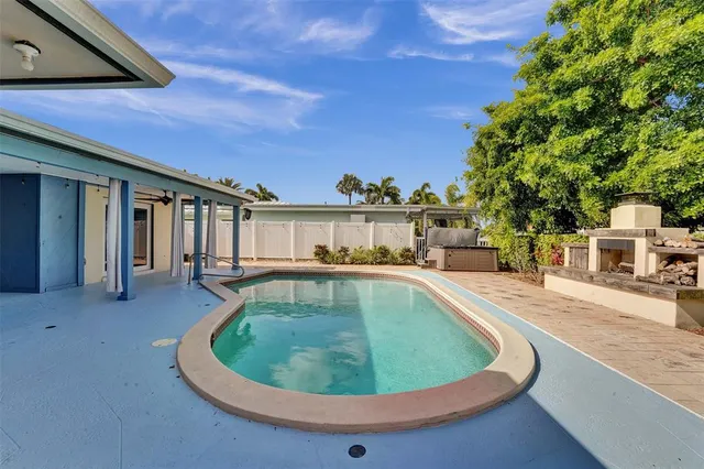 a view of outdoor space yard swimming pool and patio