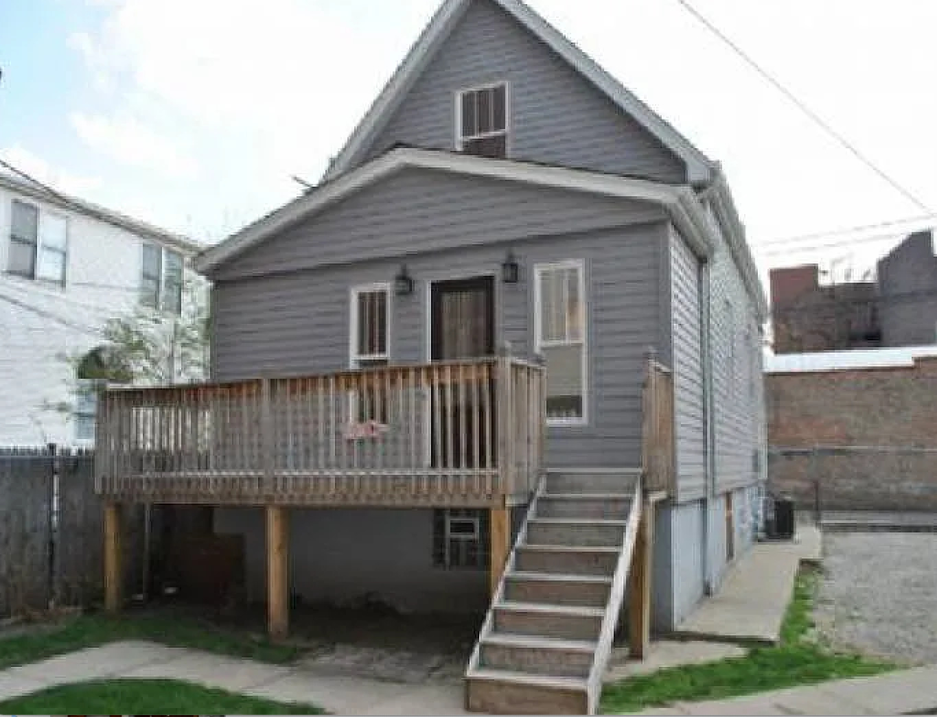 a front view of a house with a balcony