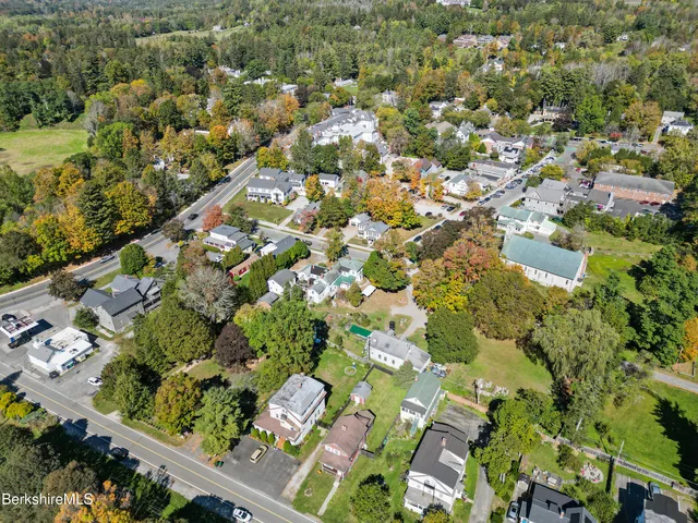 an aerial view of a city