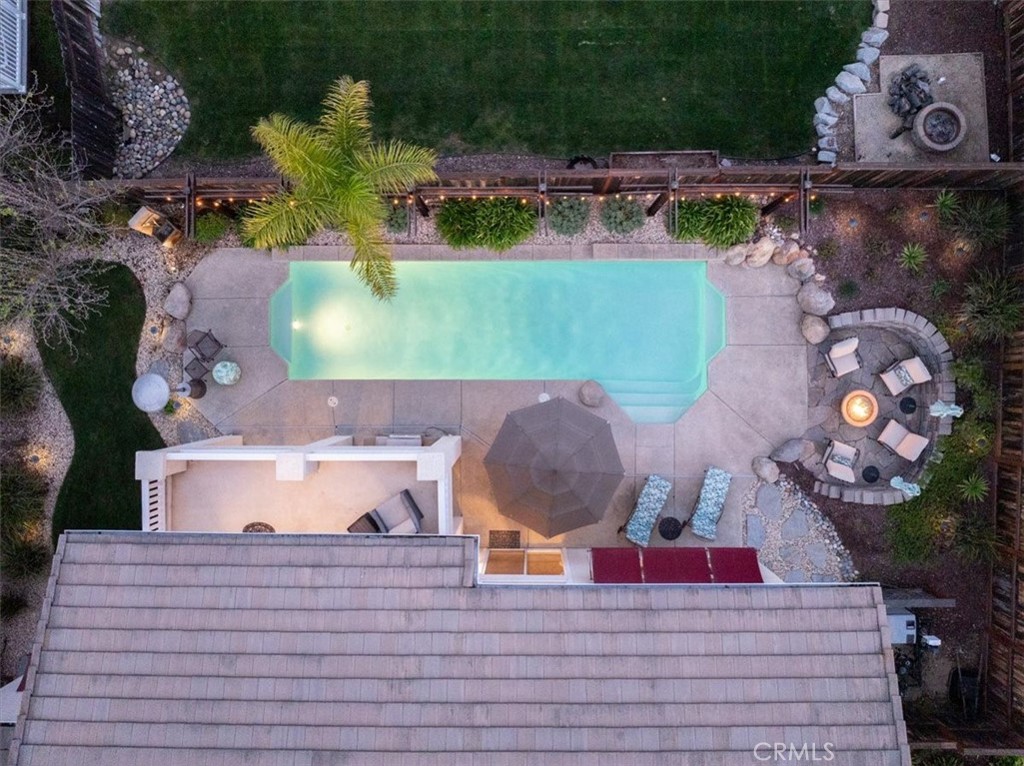 1945 Fieldstone Circle Paso Robles, CA 93446 - Photo 45 of 48 an aerial view of a house with a yard and lake view