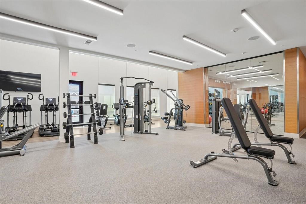 4700 West Spring Creek Parkway, Unit 9103 Plano, TX 75024 - Photo 37 of 40 a view of a room with gym equipment