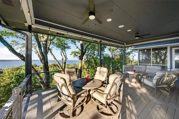 a outdoor space with furniture