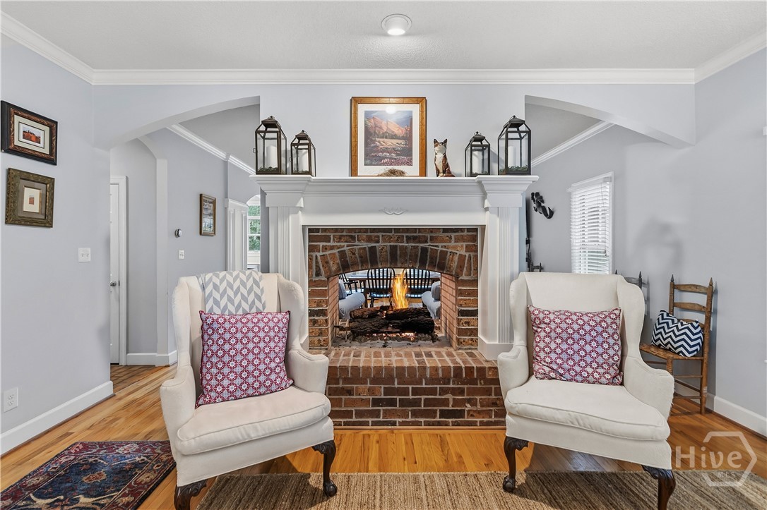 41 Grimball Point Road Savannah, GA 31406 - Photo 8 of 53 See thru fireplace - Living Room