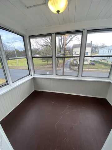 an empty room with a window