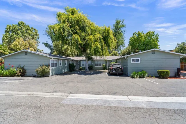 front view of a house with a street