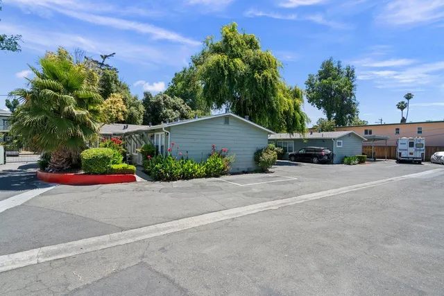 front view of a house with a street