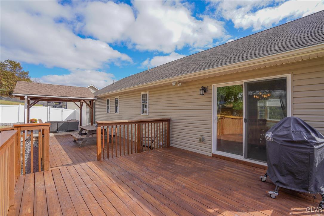 259 Owl Creek Road Tamaqua, PA 18252 - Photo 34 of 50 a balcony with furniture and wooden floor