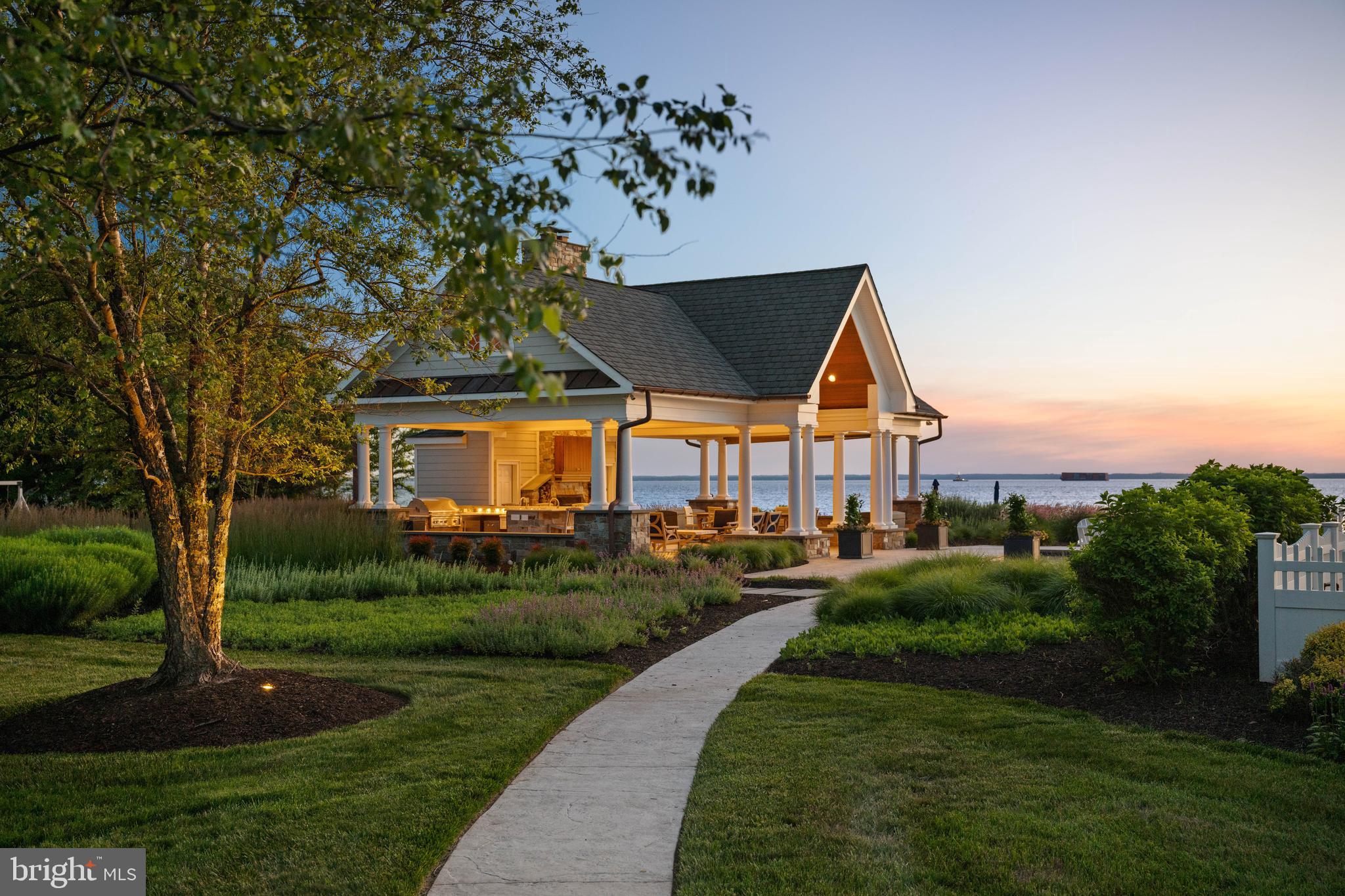 7328 Kent Point Road Stevensville, MD 21666 - Photo 5 of 67 Outdoor Kitchen Overlooking the Bay