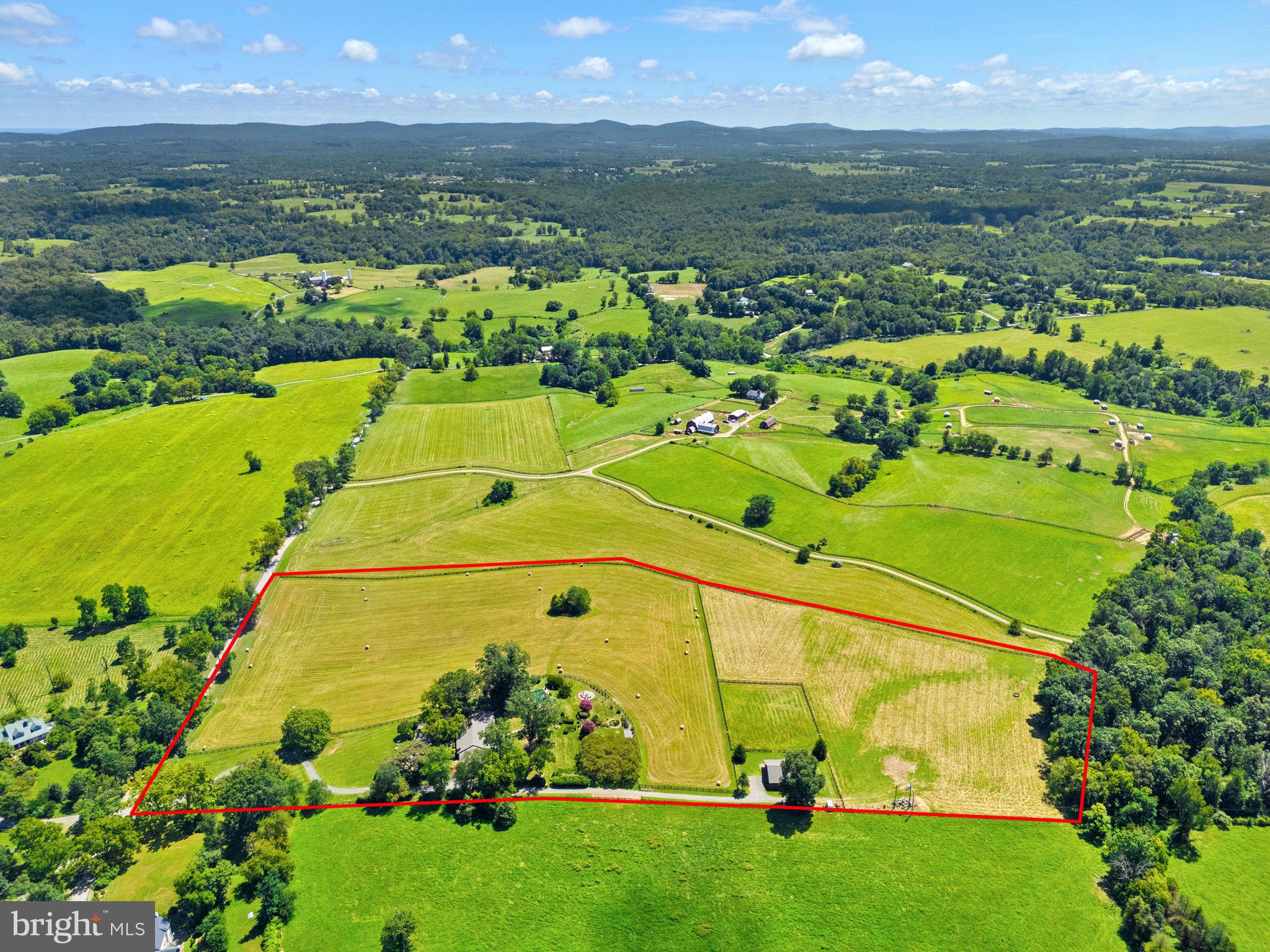 35771 Snake Hill Road Middleburg, VA 20117 - Photo 3 of 74 Aerial view of farm showing open rolling land